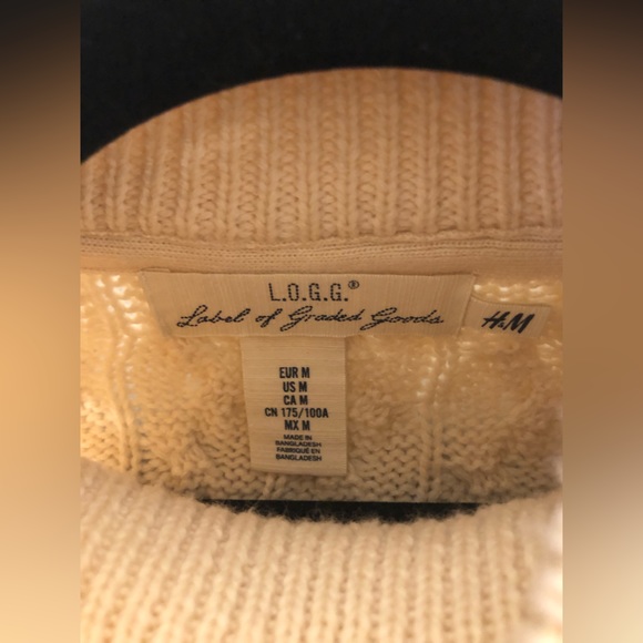 L.O.G.G H&M Cream Knit Sweater - Picture 5 of 7